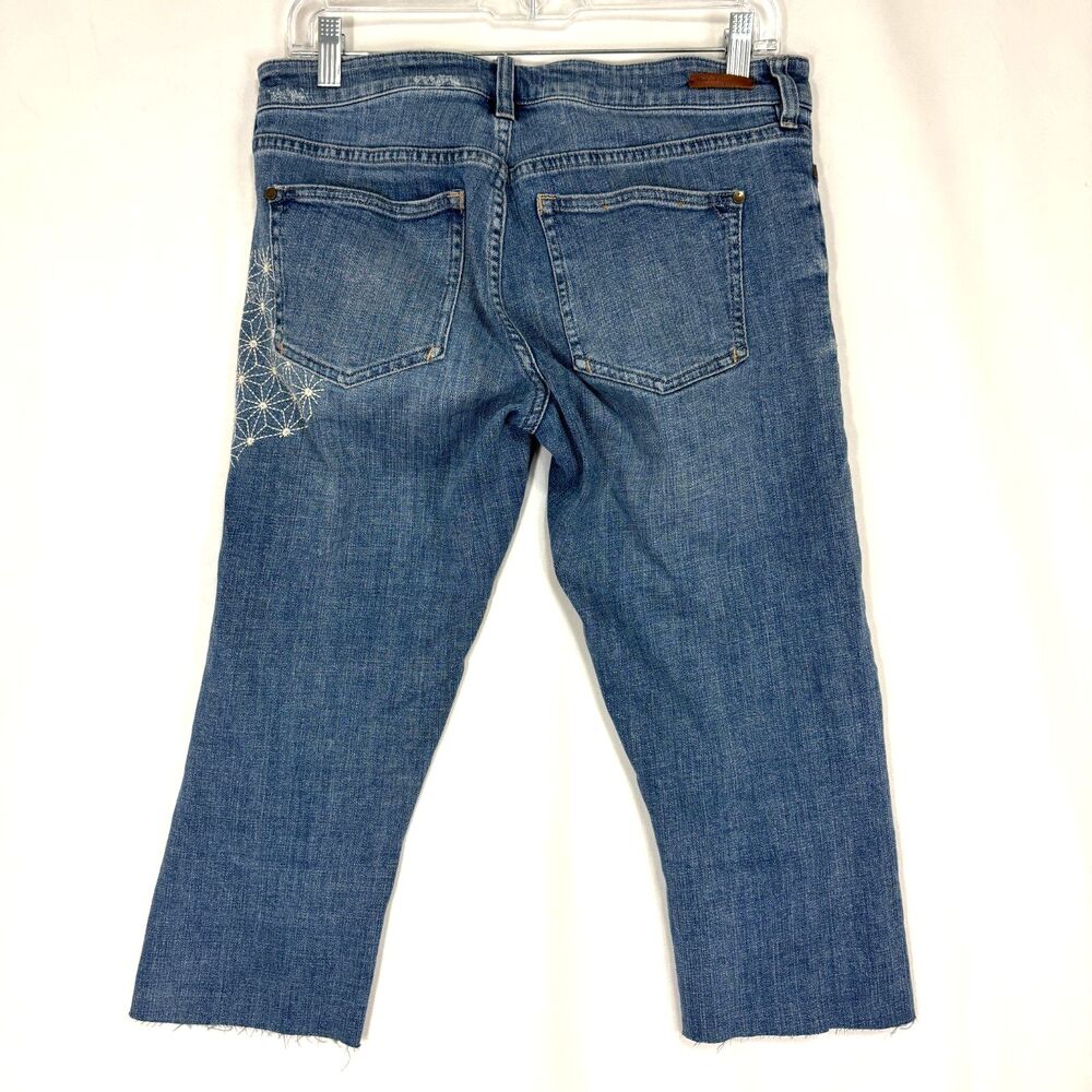 Pilcro & The Letterpress Hyphen Capri Jeans Size‎ 27 Upcycled Patchwork Festival - Picture 2 of 11